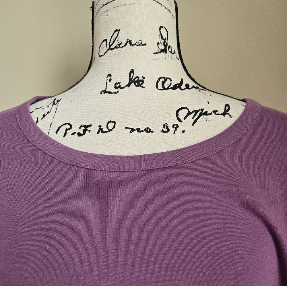 Duluth Trading Co Long Sleeve Tee Womens 3X Purple Cotton Crew Neck - Picture 2 of 10